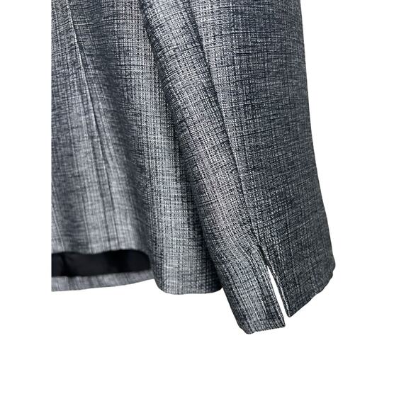 Kasper Size 12 P Silver Skirt Suit Full Button Front Pocket Jacket Wedding - Picture 7 of 12